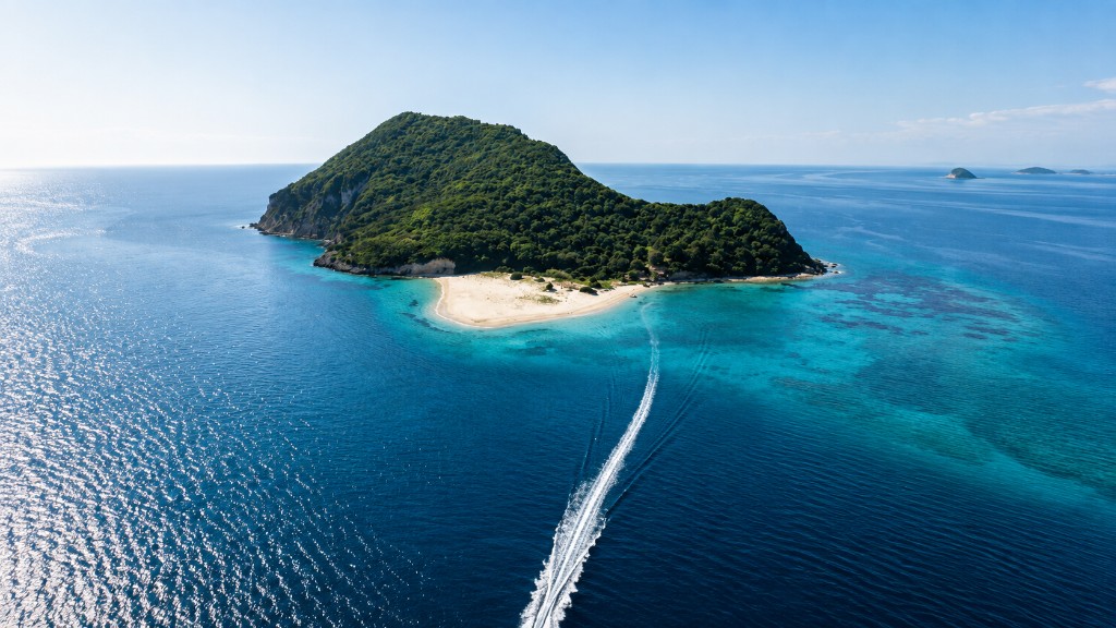 Turtle Island Marathonisi from the sea