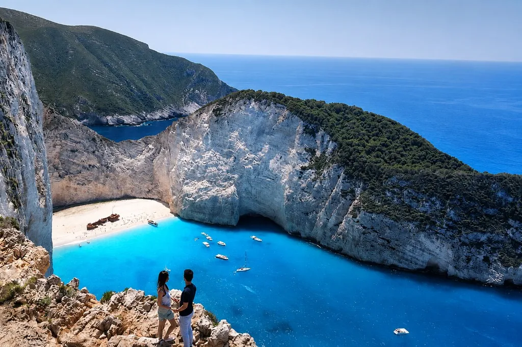 Navagio Shipwreck Beach viewpoint in Zakynthos
