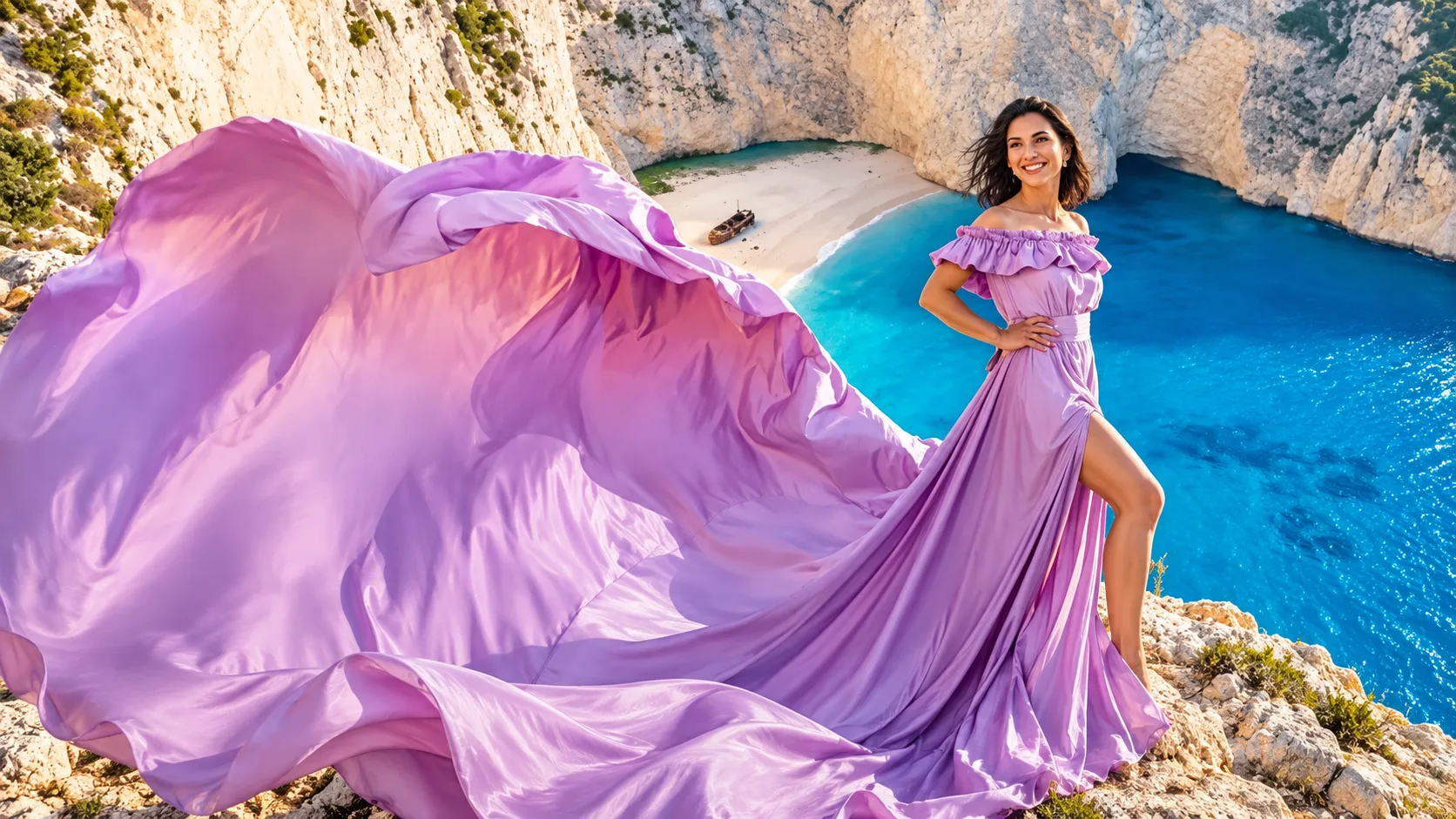 Zakynthos Flying Dress Photography Experience